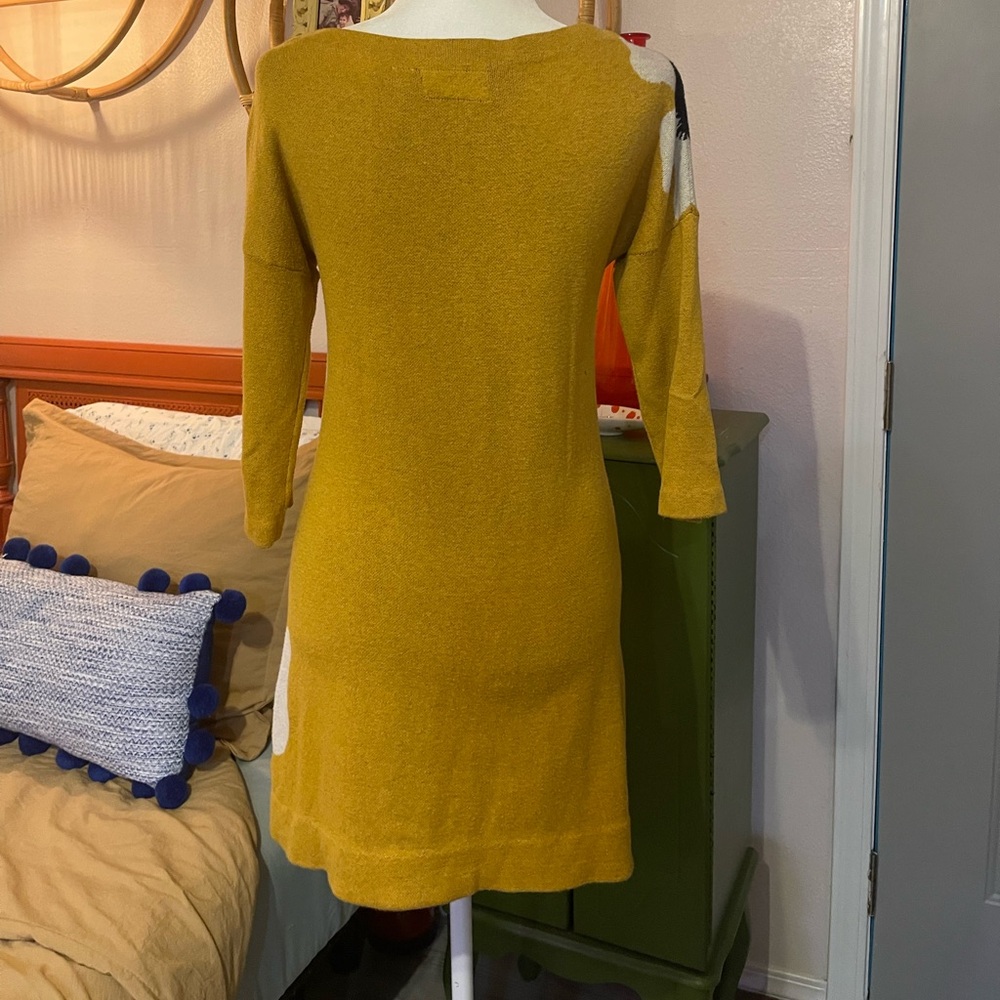 🍄Mustard Yellow Mini Knit Sweater Dress🍄🟫 - Picture 6 of 8